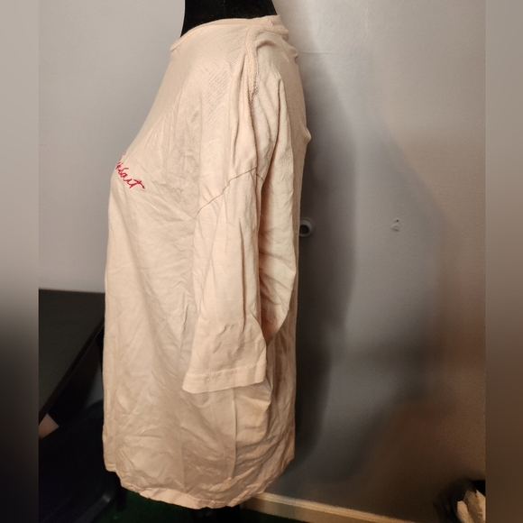 Clickbait Size XL Juniors FanJoy.Co Light Pink And Dark Pink Short Sleeve Shirt - Picture 2 of 4